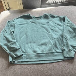 Champion Men's Teal Crewneck Sweater